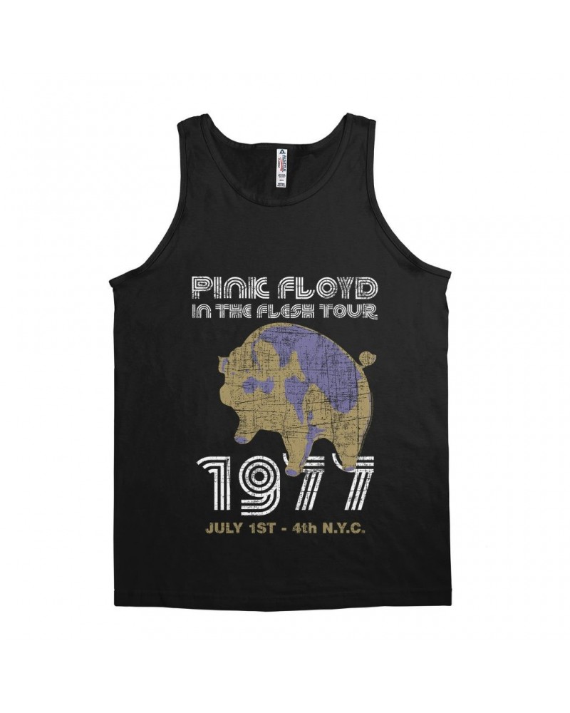 $8.48 Pink Floyd Unisex Tank Top | In The Flesh 1977 NYC Concert Distressed Shirt Shirts