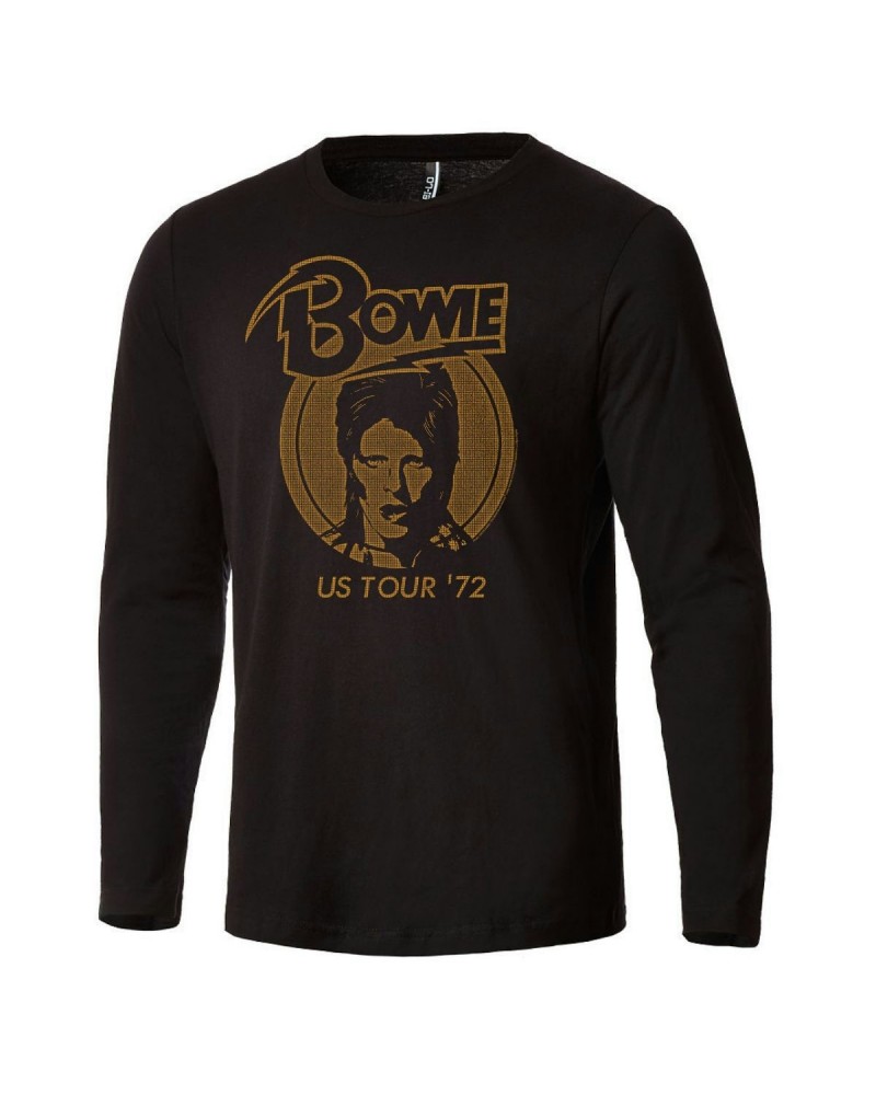 $16.10 David Bowie Tour 72 Long Sleeve T-Shirt Shirts