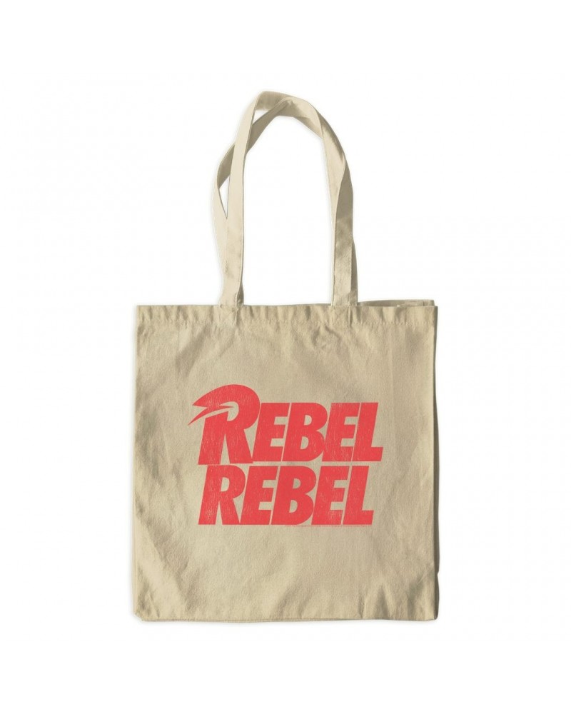 $7.29 David Bowie Canvas Tote Bag | Rebel Rebel Logo Distressed Bag Bags