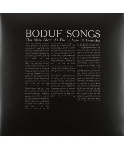 $7.80 Boduf Songs THIS ALONE ABOVE ALL Vinyl Record Vinyl