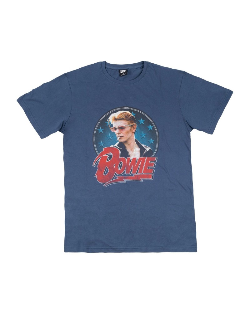 $11.40 David Bowie Diamond Dogs Blue T-Shirt Shirts