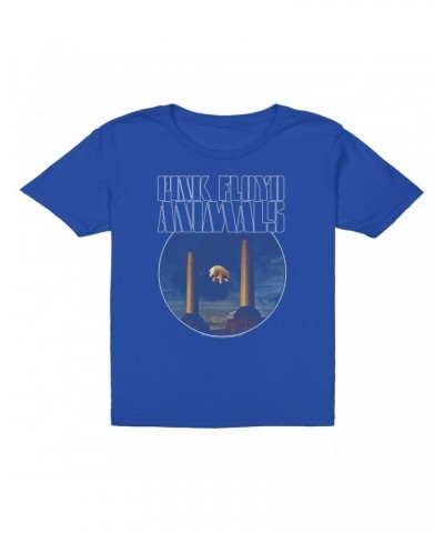 $7.73 Pink Floyd Kids T-Shirt | Animals Album Blue Image Kids T-Shirt Kids