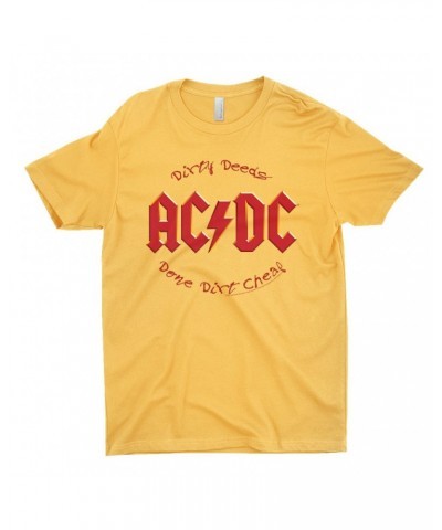 $10.23 AC/DC T-Shirt | Dirty Deeds Done Dirt Cheap Script Design Shirt Shirts