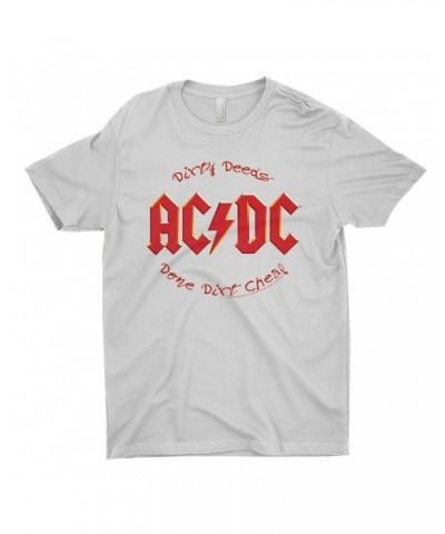 $10.23 AC/DC T-Shirt | Dirty Deeds Done Dirt Cheap Script Design Shirt Shirts