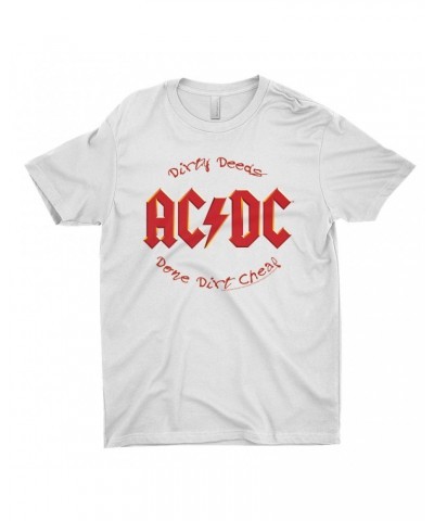 $10.23 AC/DC T-Shirt | Dirty Deeds Done Dirt Cheap Script Design Shirt Shirts