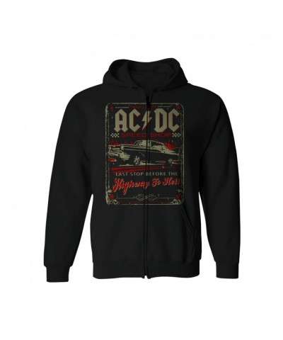 $16.30 AC/DC Zip-Up Hoodie | Speed Shop Highway To Hell Hoodie Sweatshirts