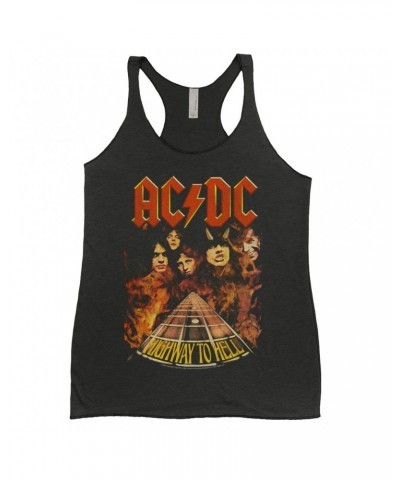 $12.16 AC/DC Ladies' Tank Top | Highway To Hell In Flames Shirt Shirts