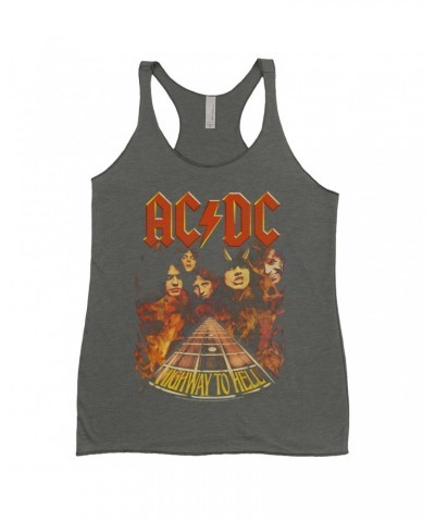 $12.16 AC/DC Ladies' Tank Top | Highway To Hell In Flames Shirt Shirts