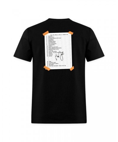 $19.50 Billy Joel "4-25-23 MSG Set List" Black T-Shirt Online Exclusive Shirts