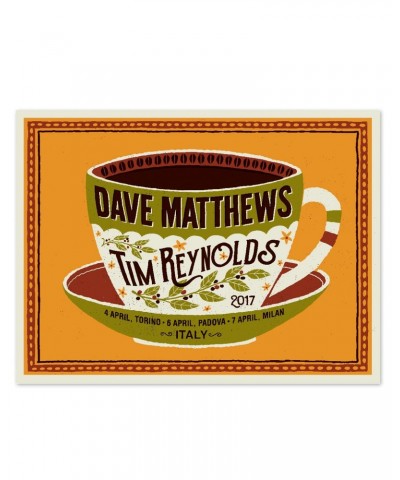 $18.40 Dave Matthews Band Dave & Tim Show Poster - Italy April 2017 Decor