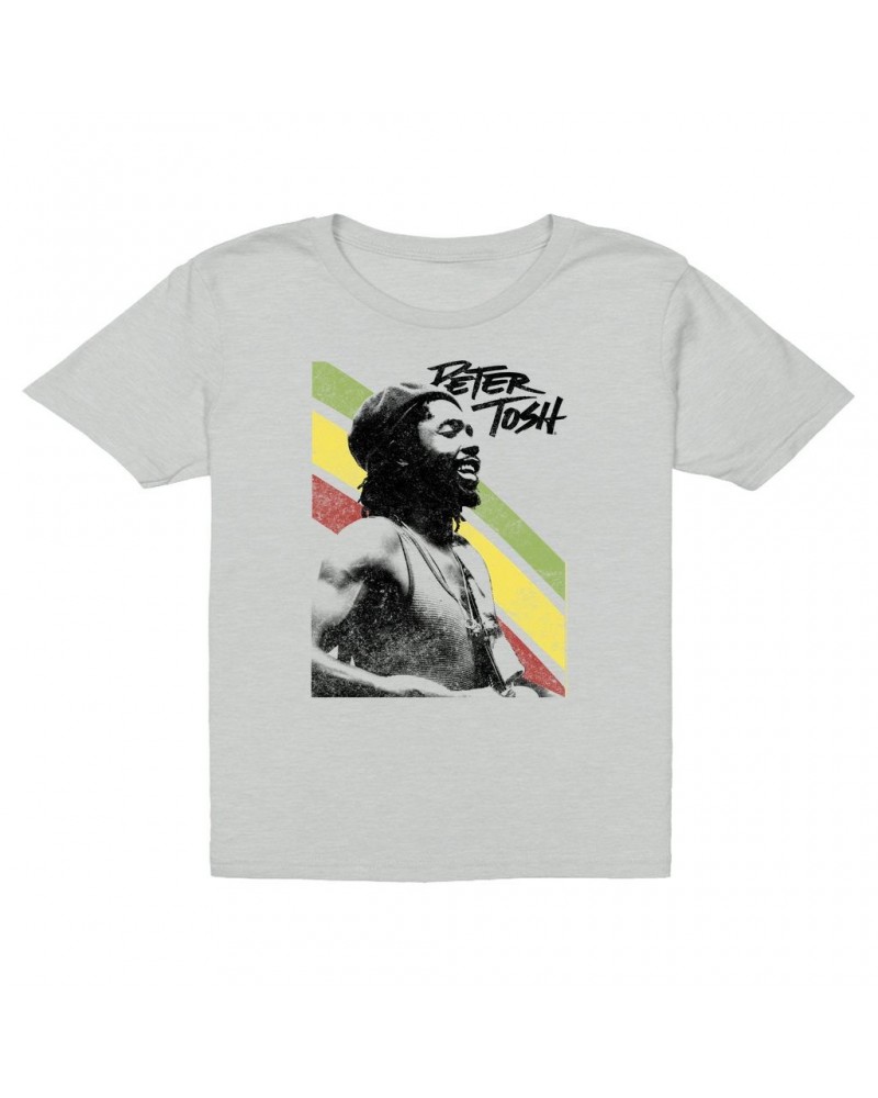 $12.23 Peter Tosh Kids T-Shirt | Traditional Rasta Stripes Kids T-Shirt Kids