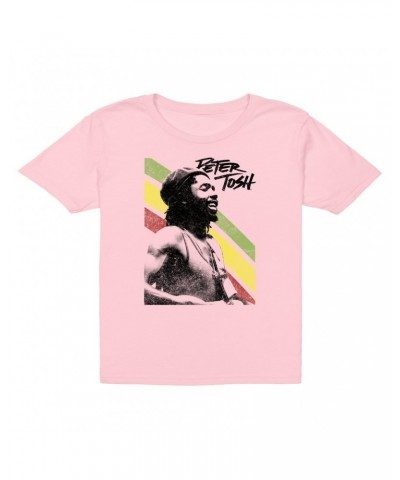 $12.23 Peter Tosh Kids T-Shirt | Traditional Rasta Stripes Kids T-Shirt Kids