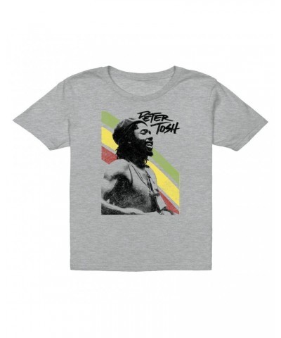 $12.23 Peter Tosh Kids T-Shirt | Traditional Rasta Stripes Kids T-Shirt Kids