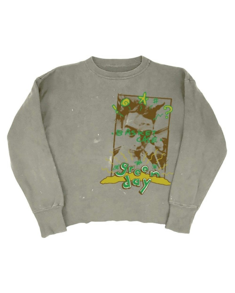 $28.43 Green Day Dookie Basket Case Cropped Crewneck Sweatshirts