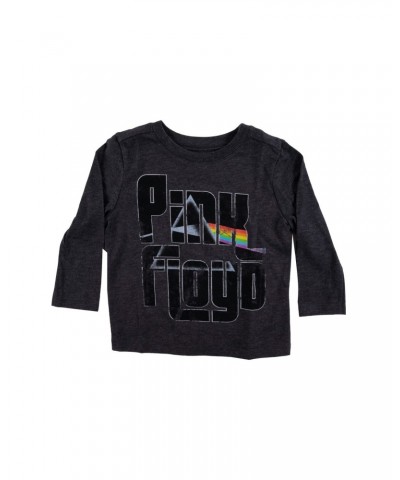 $8.50 Pink Floyd Prism Name Logo Grey Longsleeve T-Shirt Shirts