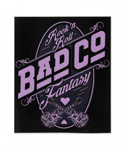 $17.37 Bad Company Minky Blanket | Rock N' Roll Fantasy Purple Blanket Blankets