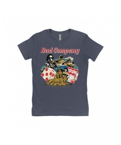 $8.23 Bad Company Ladies' Boyfriend T-Shirt | Rock n' Roll Fantasy '79 Collage Shirt Shirts