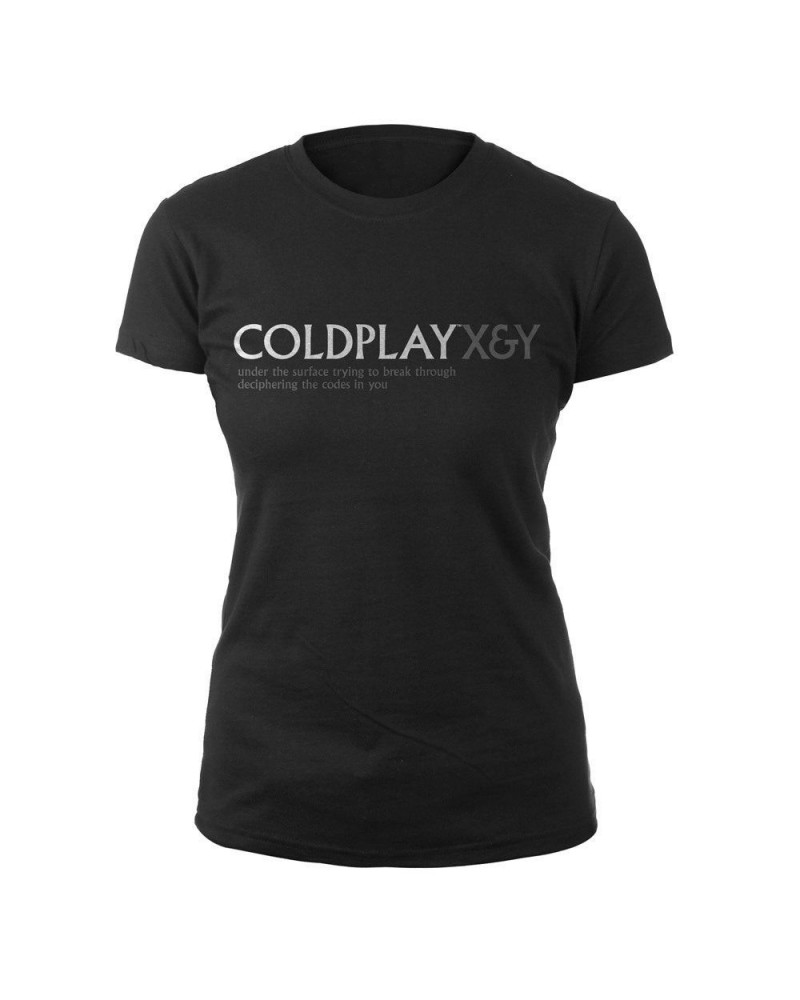 $3.68 Coldplay Colplay X & Y Code Block Babydoll T-shirt Shirts