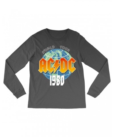 $10.48 AC/DC Long Sleeve Shirt | 1980 Globe World Tour Shirt Shirts