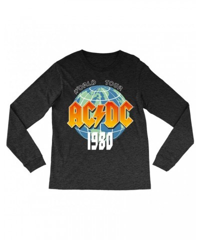 $10.48 AC/DC Long Sleeve Shirt | 1980 Globe World Tour Shirt Shirts