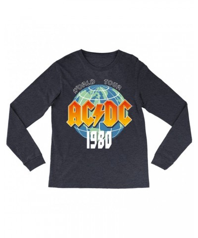 $10.48 AC/DC Long Sleeve Shirt | 1980 Globe World Tour Shirt Shirts