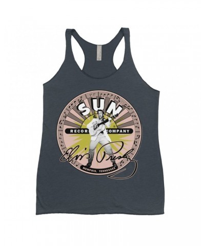 $13.32 Elvis Presley Sun Records Ladies' Tank Top | SIgnature With Burst Sun Records Shirt Shirts