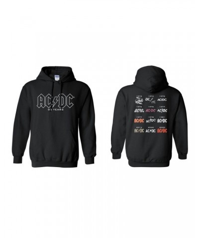 $37.60 AC/DC 50 Years of AC/DC Logos Hoodie Sweatshirts