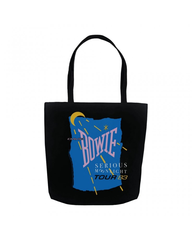 $11.16 David Bowie Tote Bag | Serious Moonlight 1983 Tour Bag Bags