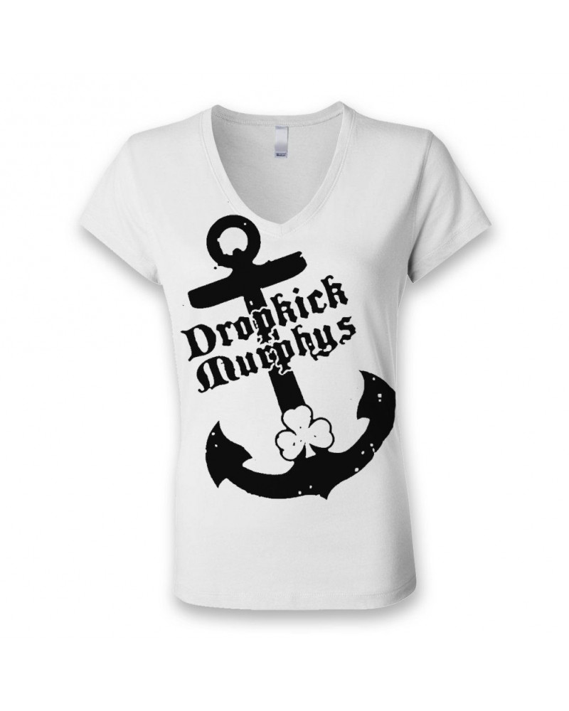 $11.50 Dropkick Murphys Anchor V-Neck - Women's T-Shirt Shirts