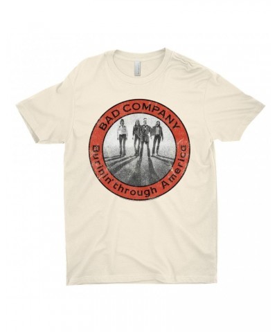 $8.98 Bad Company T-Shirt | Burnin Through America Design Shirt Shirts