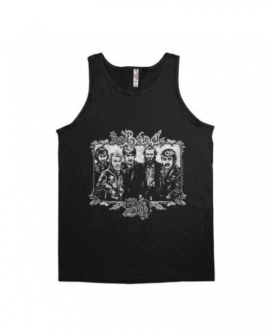 $12.48 The Band Unisex Tank Top | 50th Anniversary Logo White Distressed Shirt Shirts