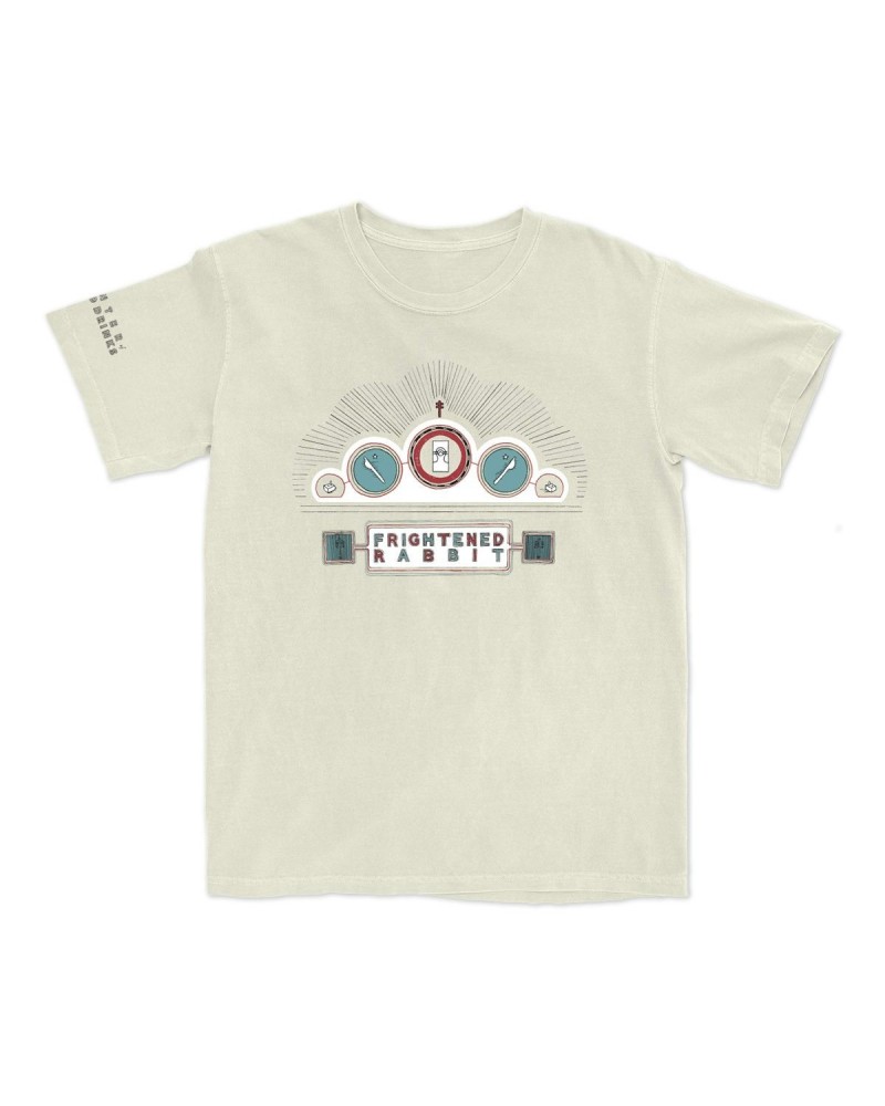 $11.75 Frightened Rabbit Winter of Mixed Drinks Anniversary Album Cover T-Shirt Cream Shirts