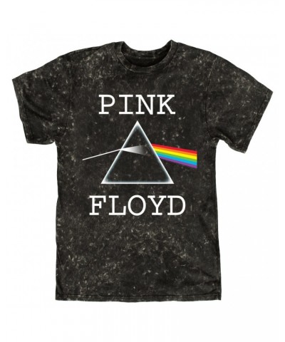 $10.48 Pink Floyd T-shirt | The Classic Dark Side Of The Moon Prism Logo Distressed Mineral Wash Shirt Shirts