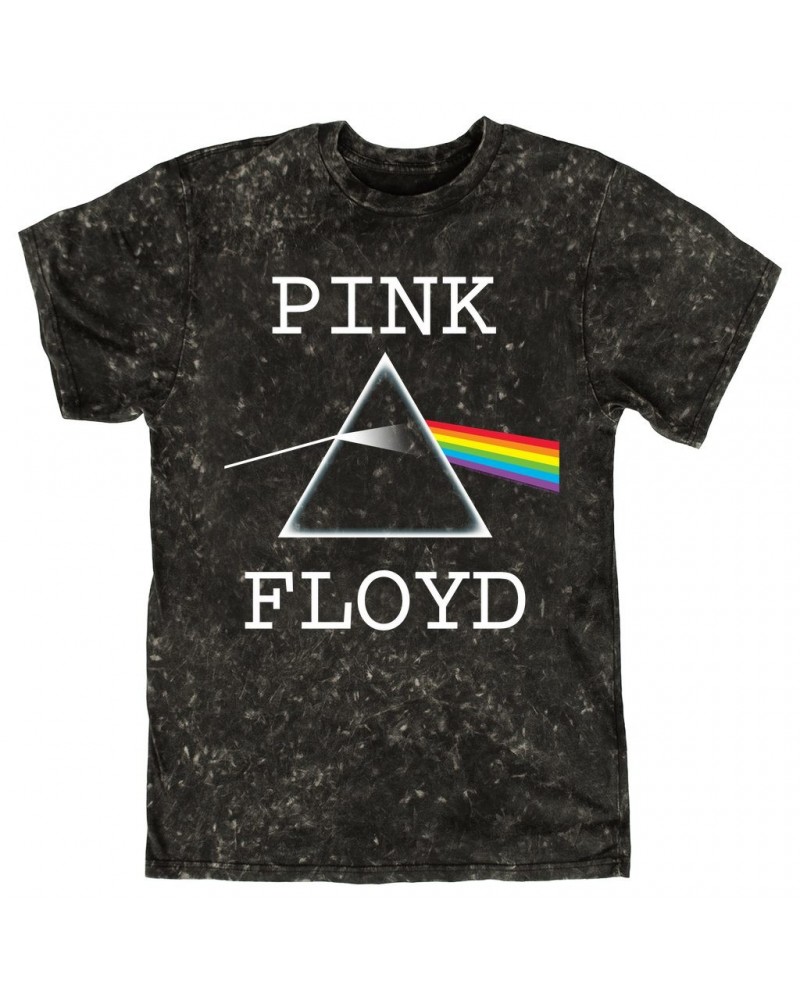 $10.48 Pink Floyd T-shirt | The Classic Dark Side Of The Moon Prism Logo Distressed Mineral Wash Shirt Shirts