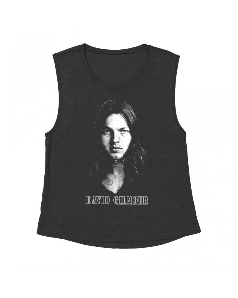 $12.52 David Gilmour Ladies' Muscle Tank Top | Pink Floyd Portrait Shirt Shirts