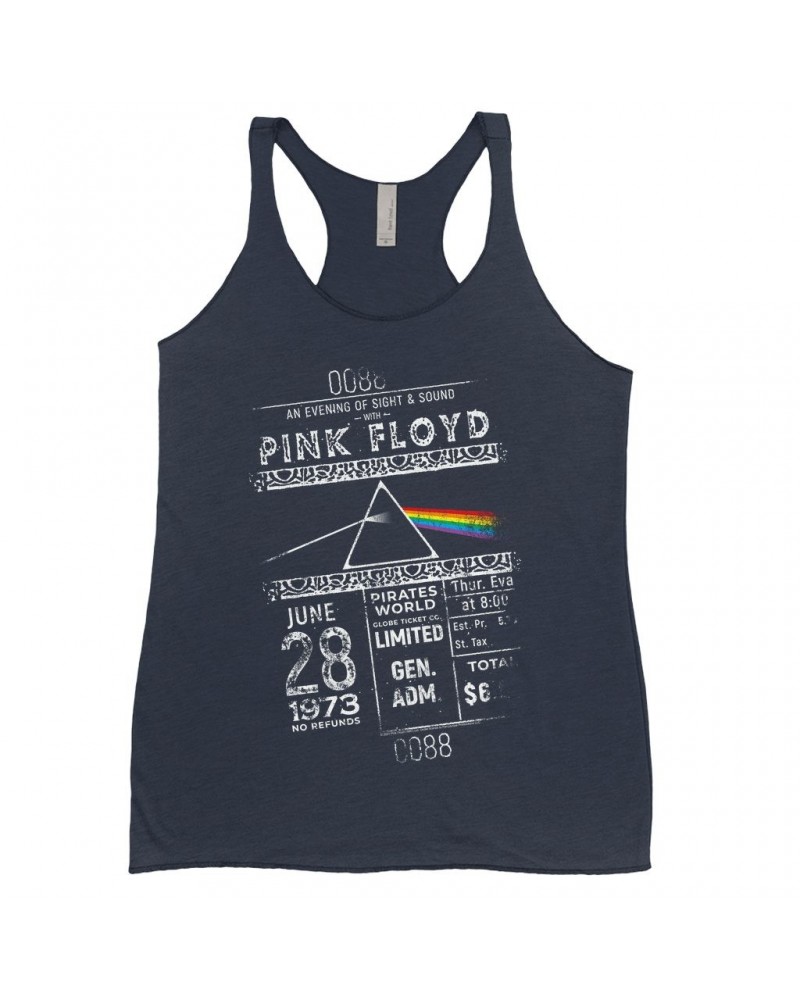 $13.03 Pink Floyd Ladies' Tank Top | 1973 Ticket Stub Distressed Shirt Shirts