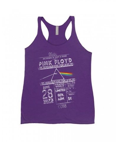 $13.03 Pink Floyd Ladies' Tank Top | 1973 Ticket Stub Distressed Shirt Shirts