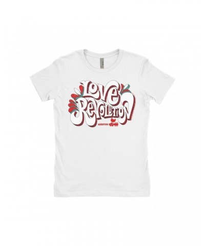 $7.49 Woodstock Ladies' Boyfriend T-Shirt | Love Revolution Design Shirt Shirts