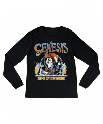 $11.68 Genesis Long Sleeve Shirt | Mad Hatter Concert Tour Distressed Shirt Shirts