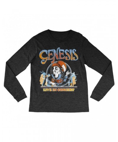 $11.68 Genesis Long Sleeve Shirt | Mad Hatter Concert Tour Distressed Shirt Shirts