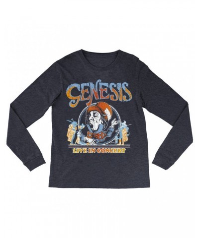 $11.68 Genesis Long Sleeve Shirt | Mad Hatter Concert Tour Distressed Shirt Shirts