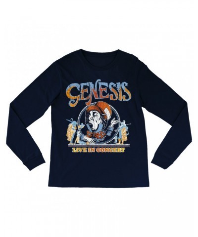 $11.68 Genesis Long Sleeve Shirt | Mad Hatter Concert Tour Distressed Shirt Shirts