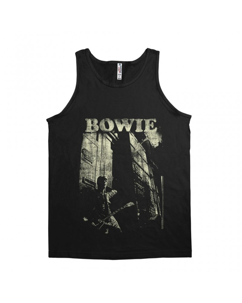 $9.23 David Bowie Unisex Tank Top | With Guitar Distressed Shirt Shirts