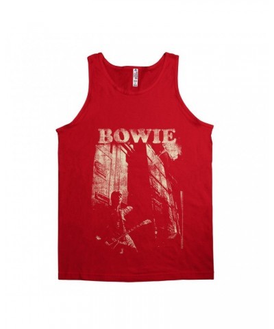 $9.23 David Bowie Unisex Tank Top | With Guitar Distressed Shirt Shirts