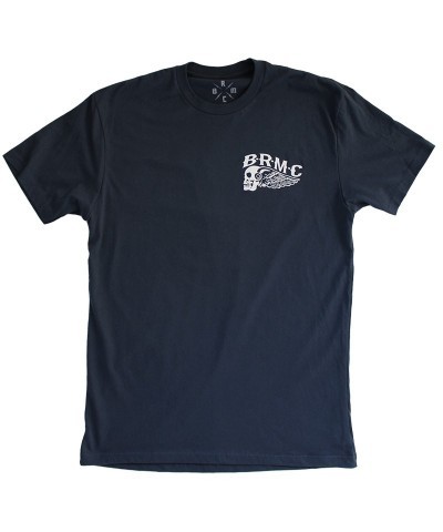 $8.75 Black Rebel Motorcycle Club B.R.M.C.® WINGED SKULL NAVY TEE Shirts