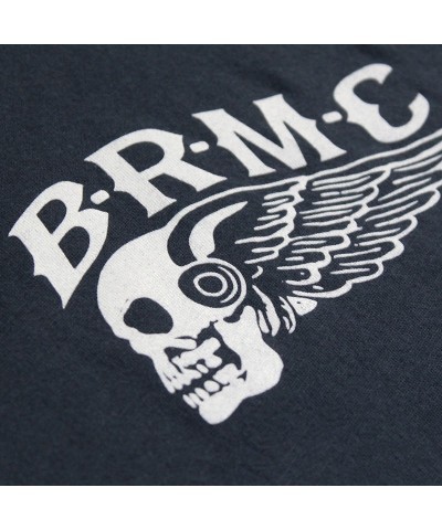 $8.75 Black Rebel Motorcycle Club B.R.M.C.® WINGED SKULL NAVY TEE Shirts