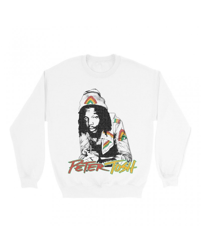 $15.38 Peter Tosh Sweatshirt | Reggae Colored Embellishment Illustration Sweatshirt Sweatshirts