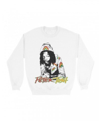 $15.38 Peter Tosh Sweatshirt | Reggae Colored Embellishment Illustration Sweatshirt Sweatshirts