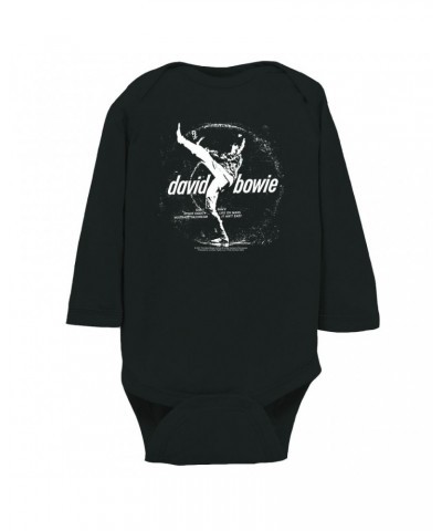 $11.42 David Bowie Long Sleeve Bodysuit | Space Oddity Record Label Bodysuit Shirts