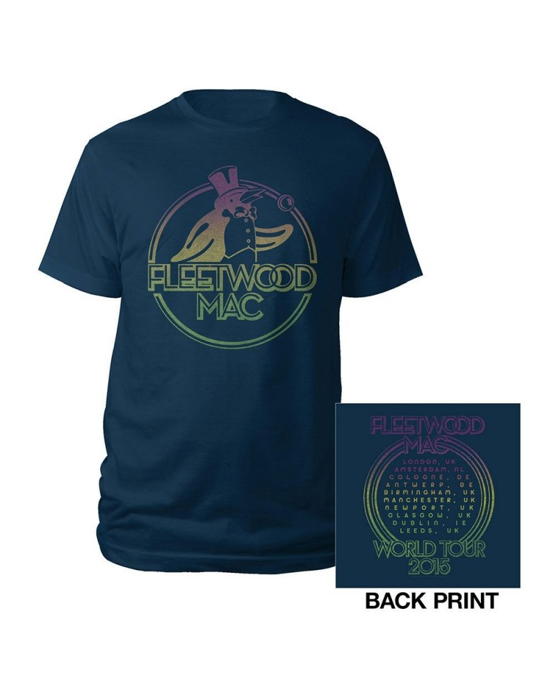 $10.48 Fleetwood Mac 2015 On With The Show Tour Penguin/Itin Navy T-shirt Shirts